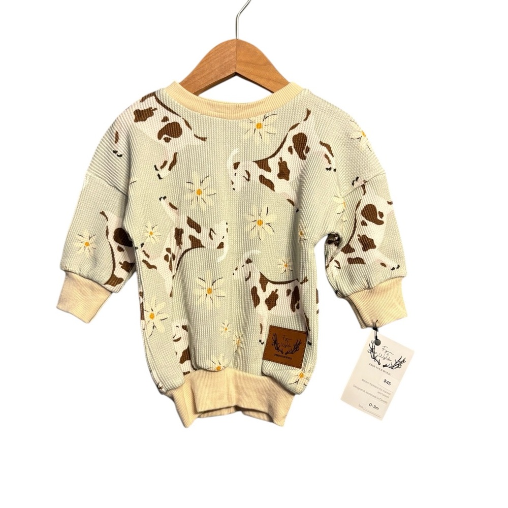 Kids Beige and Brown Patterned Top